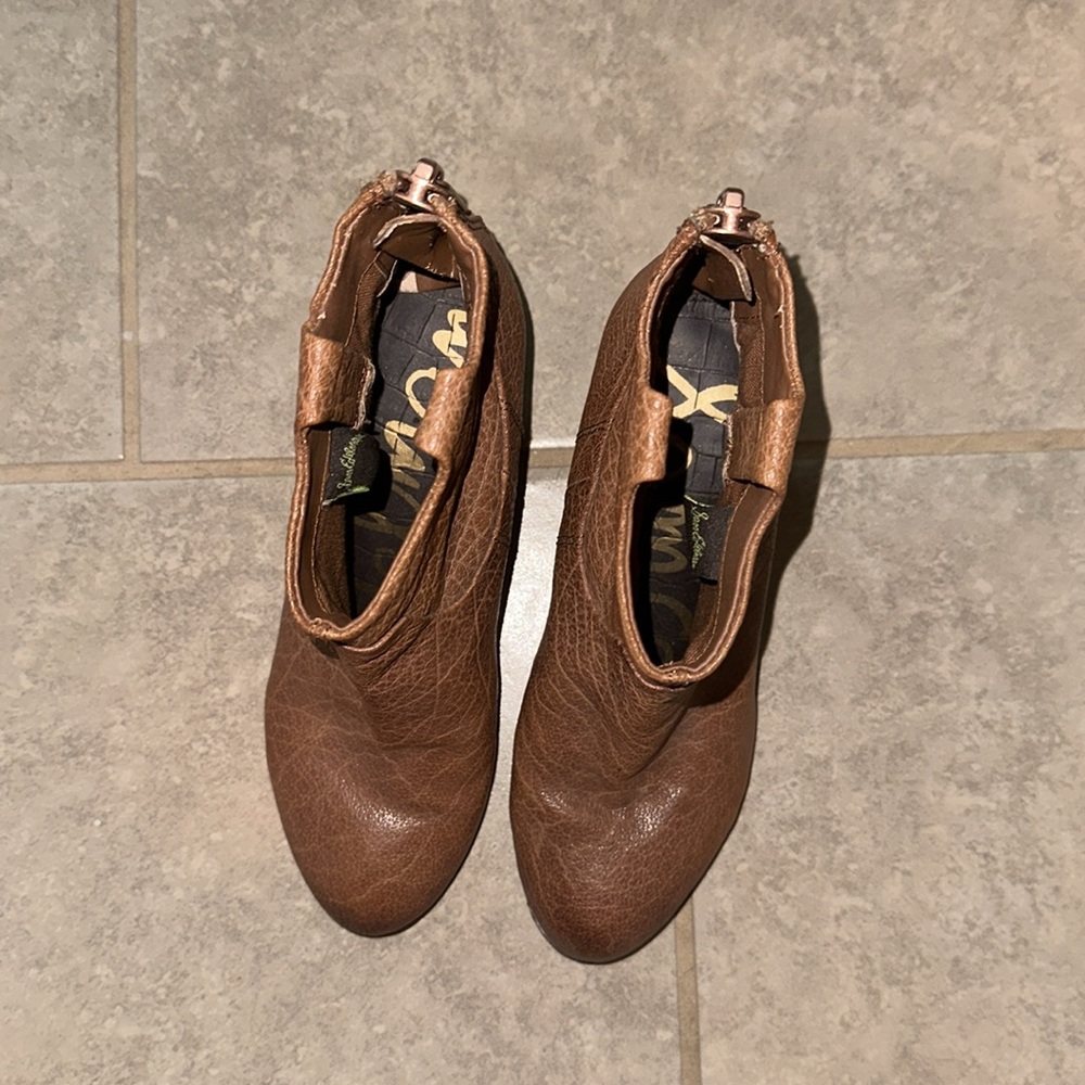 Sam Edelman leather cognac booties 🤎